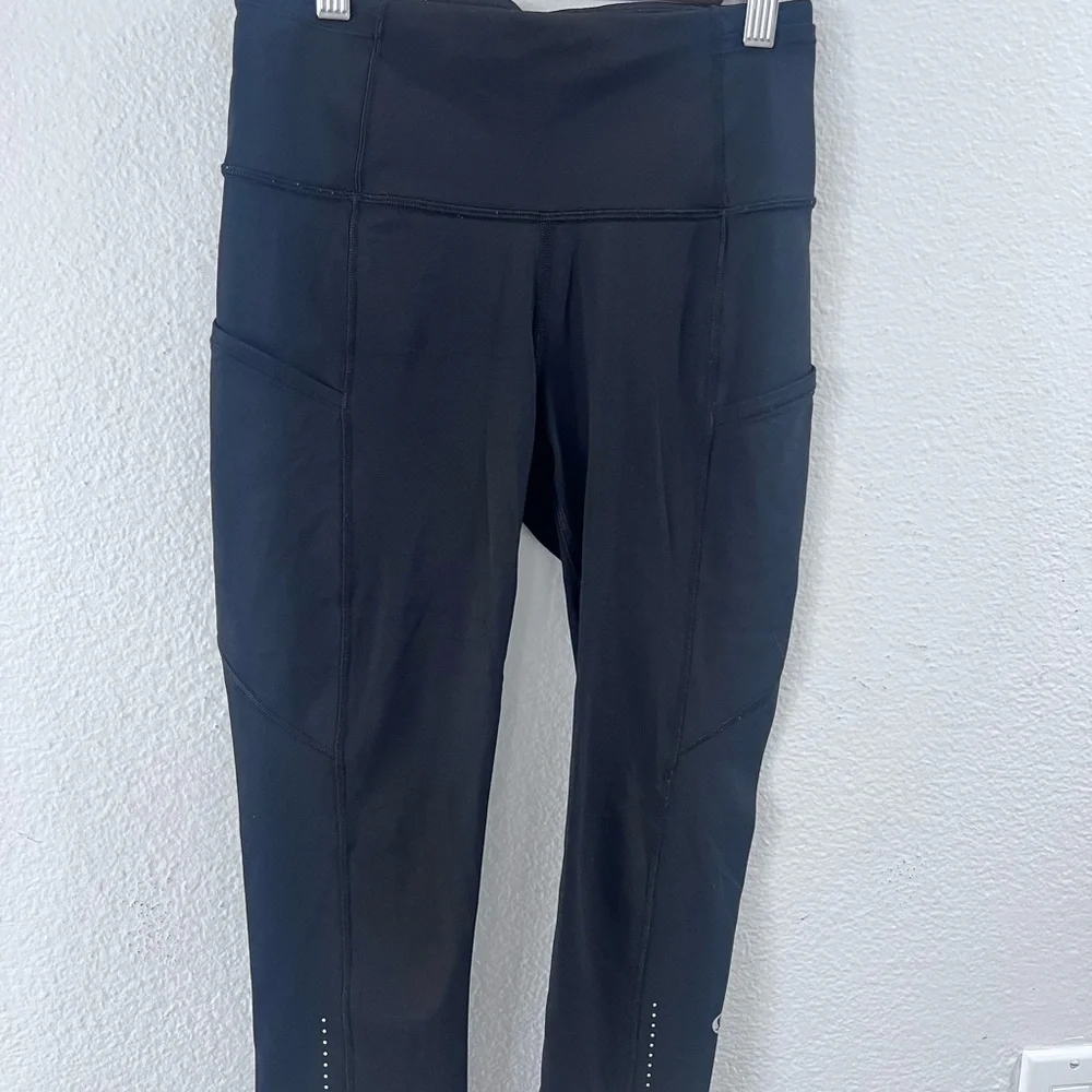 lululemon athletica Black Fast & Free Crop II Nulux Pants - Picture 2 of 4